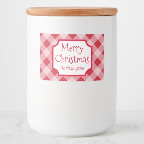 Red Christmas Gift Tags Jar Stickers Labels