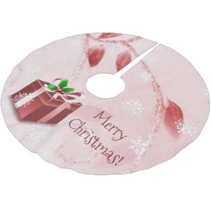 Red Christmas Gift Tree Skirt