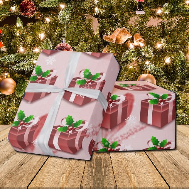 Red Christmas Gift Wrapping Paper (Creator Uploaded)