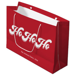 Red Christmas Ho Ho Ho Gift Bags