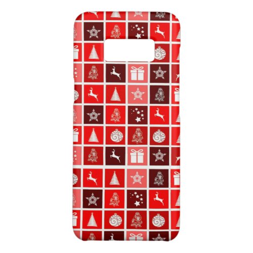 Red Christmas Holiday Cute Tree Reindeer  Case_Mate Samsung Galaxy S8 Case
