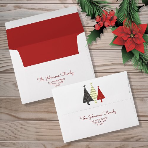 Red Christmas Holiday Envelope