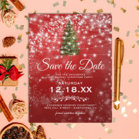 Red Christmas Holiday Party Save the Date