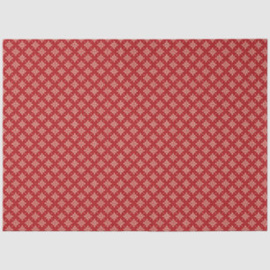 Red Christmas Holiday Tissue Paper with Snowflakes