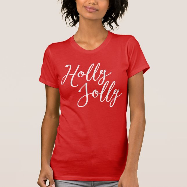 Red Christmas Holly Jolly Shirt (Front)