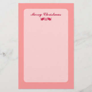 Red Christmas Holly Leaves Stationery