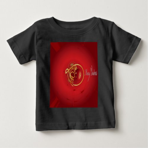 Red Christmas Jingle Bells Have a Blessed Nice Day Baby T_Shirt