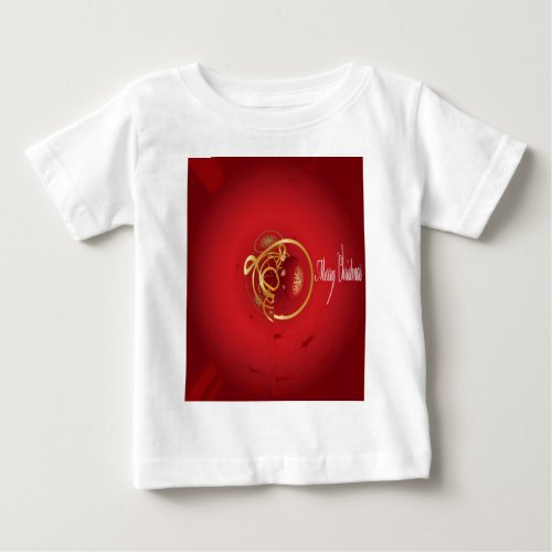 Red Christmas Jingle Bells Have a Blessed Nice Day Baby T_Shirt