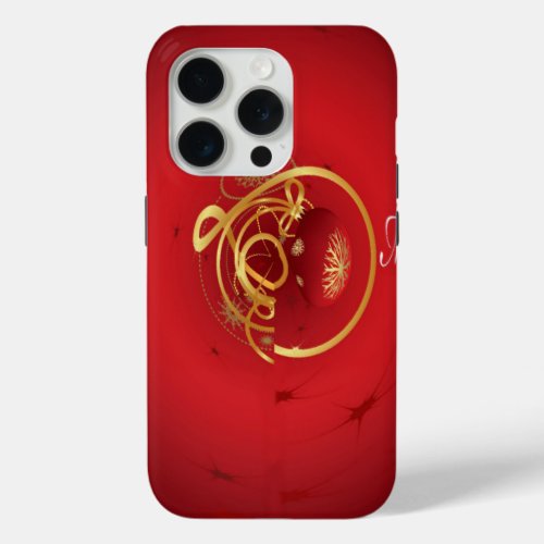 Red Christmas Jingle Bells Have a Blessed Nice Day iPhone 15 Pro Case