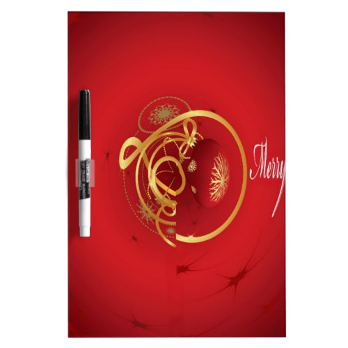 Red Christmas Jingle Bells Have a Blessed Nice Day Dry_Erase Board