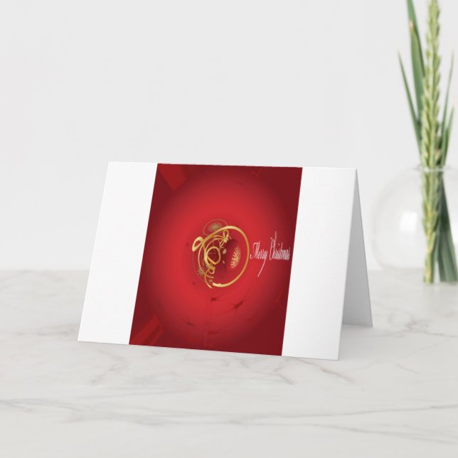 Red Christmas Jingle Bells Have a Blessed Nice Day Holiday Card (Front)