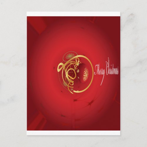 Red Christmas Jingle Bells Have a Blessed Nice Day Holiday Postcard