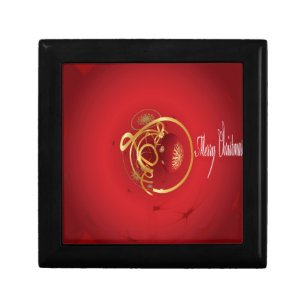 Red Christmas Jingle Bells Have a Blessed Nice Day Jewelry Box