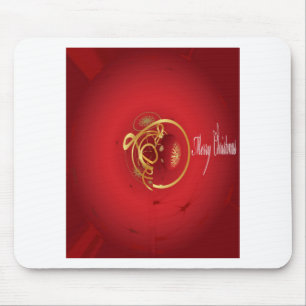 Red Christmas Jingle Bells Have a Blessed Nice Day Mouse Pad