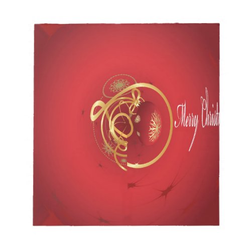 Red Christmas Jingle Bells Have a Blessed Nice Day Notepad