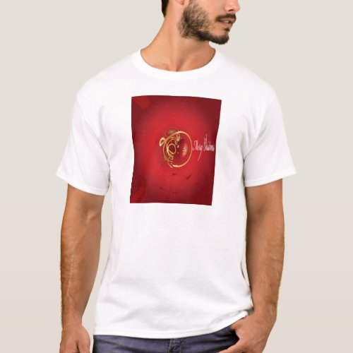 Red Christmas Jingle Bells Have a Blessed Nice Day T_Shirt