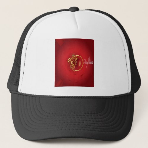 Red Christmas Jingle Bells Have a Blessed Nice Day Trucker Hat