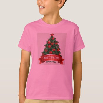 Red Christmas Kids Tshirt by Rasazzle at Zazzle