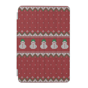 Red Christmas Knit Apple Pattern   Winter Holiday  iPad Mini Cover