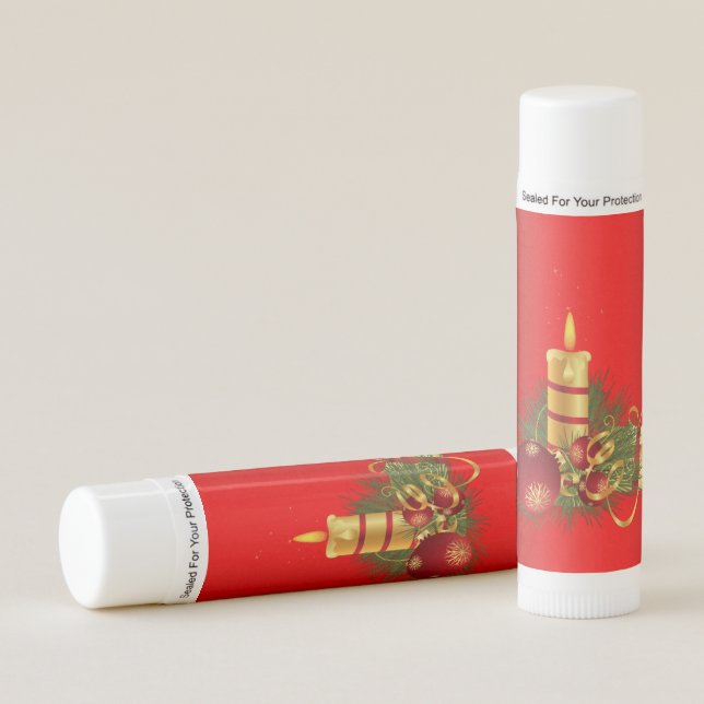 Red Christmas Lip Balm (Front)