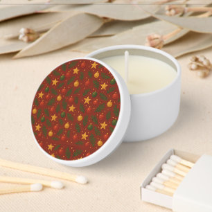 Red Christmas Mini Candle Favors – Festive Holiday