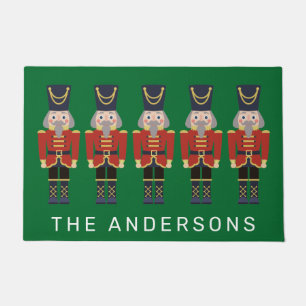 Red Christmas Nutcrackers Doormat