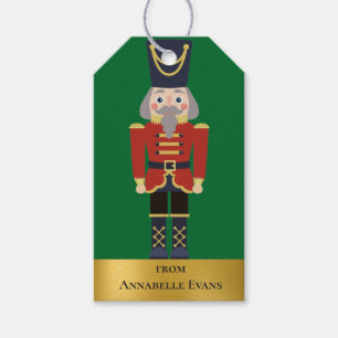 Red Christmas Nutcrackers Personalize Gift Tags