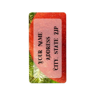 Red Christmas Ornament Bauble  Label