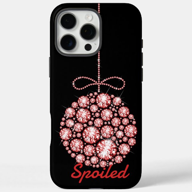 Red Christmas Ornament iPhone 16 Pro Max Case (Back)