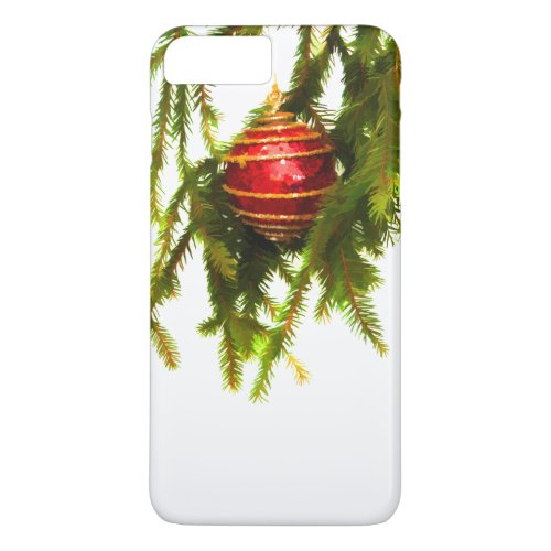 Red Christmas ornament on a Christmas tree iPhone 8 Plus7 Plus Case