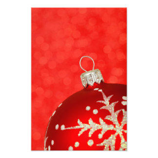 Red Christmas Ornament Photo Print