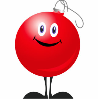 red Christmas Ornament Statuette