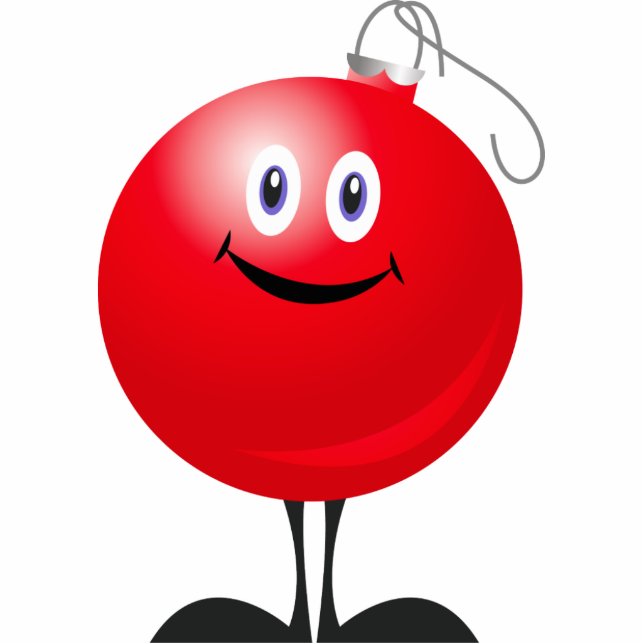 red Christmas Ornament Statuette (Front)