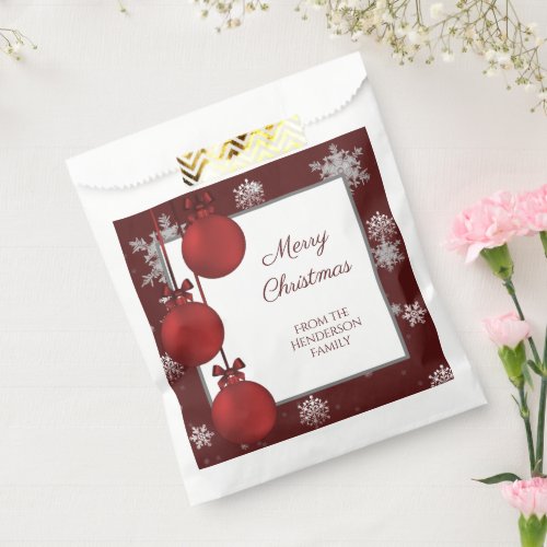 Red Christmas Ornaments Favor Bag