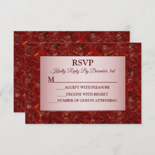 Red Christmas Party Elegant Holidays RSVP Card