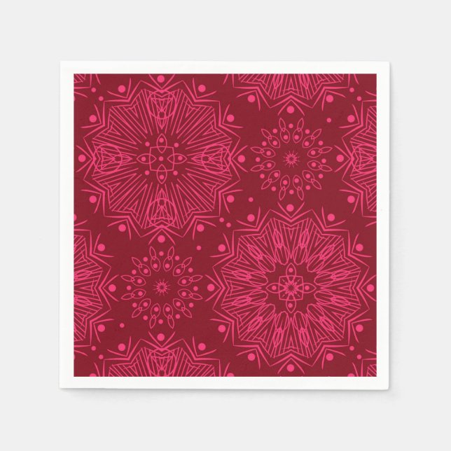 Red Christmas pattern . Napkins (Front)