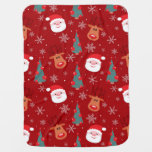 Red Christmas pattern Stroller Blanket
