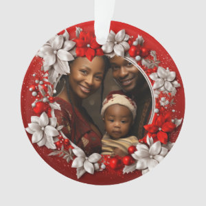 Red Christmas Photo frame Ornament