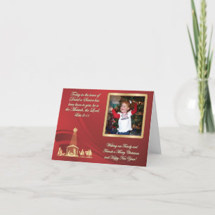 Red Christmas Photo Greeting Card