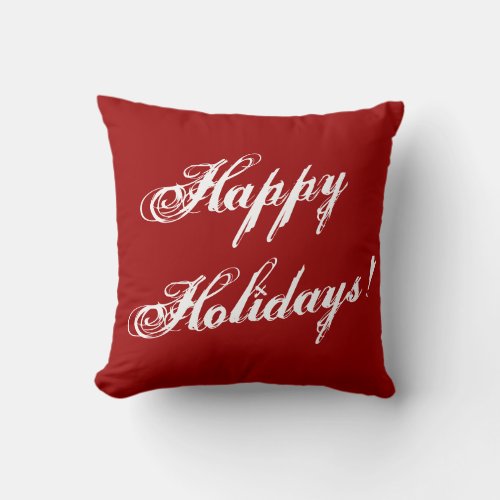 Red Christmas pillow  Holiday print sofa cushions