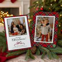 Red Christmas Plaid Photo
