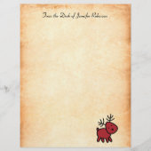 Red Christmas Reindeer Illustration (Front)