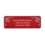 Red Christmas Return Address Label Stickers at Zazzle