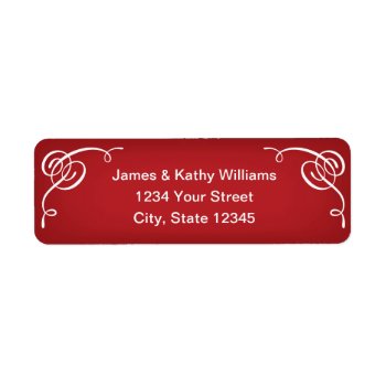 Red Christmas Return Address Label Stickers by thechristmascardshop at Zazzle
