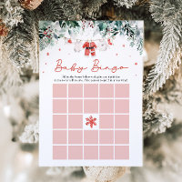 Red Christmas Santa Baby Bingo Baby Shower Game