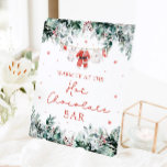 Red Christmas Santa Baby Shower Hot Chocolate Bar Pedestal Sign<br><div class="desc">The Red Christmas Santa Baby Shower Hot Chocolate Bar Poster adds a warm and festive touch to your holiday-themed baby shower! Featuring a cheerful design with red Christmas accents and Santa baby elements, this poster invites guests to enjoy a cozy hot chocolate bar. Perfect for creating a welcoming, seasonal atmosphere,...</div>
