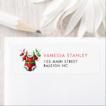 Red Christmas Santa Baby Shower Return Address Label<br><div class="desc">Add a festive touch to your holiday invitations with our Red Christmas Santa Baby Shower Return Address Label. Featuring a cheerful Santa Claus design on a vibrant red background, this label is accented with snowflakes and winter greenery, perfectly complementing the holiday spirit of your baby shower. It's an elegant and...</div>