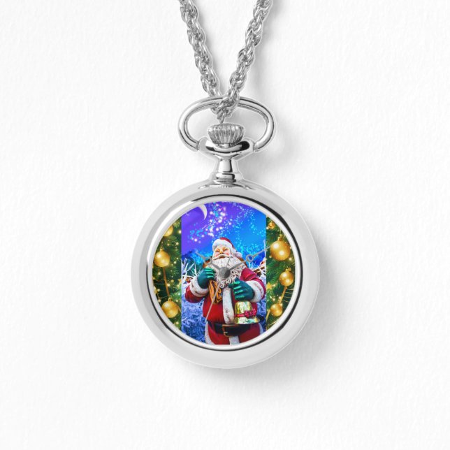 Red Christmas Santa Claus In Winter eWatch Watch (Front)
