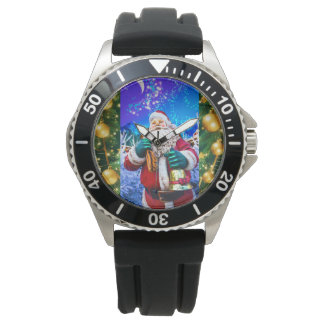 Red Christmas Santa Claus In Winter eWatch Watch