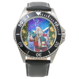 Red Christmas Santa Claus In Winter eWatch Watch